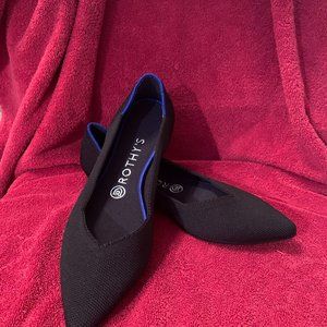 Rothy's Black Pointed Flats size 8.5